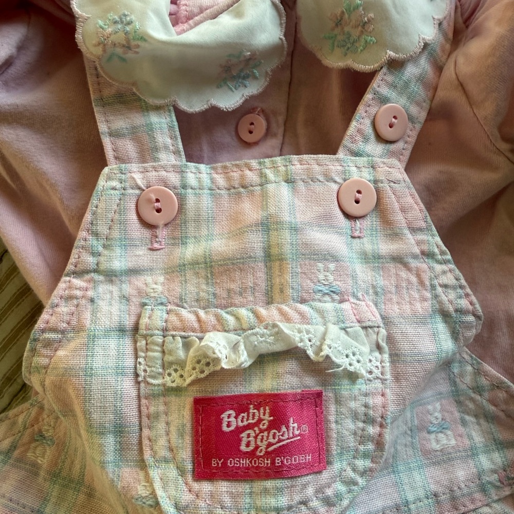 Vintage Oshkosh, 24month, set, plaid, Spring, 90s - Picture 2 of 3